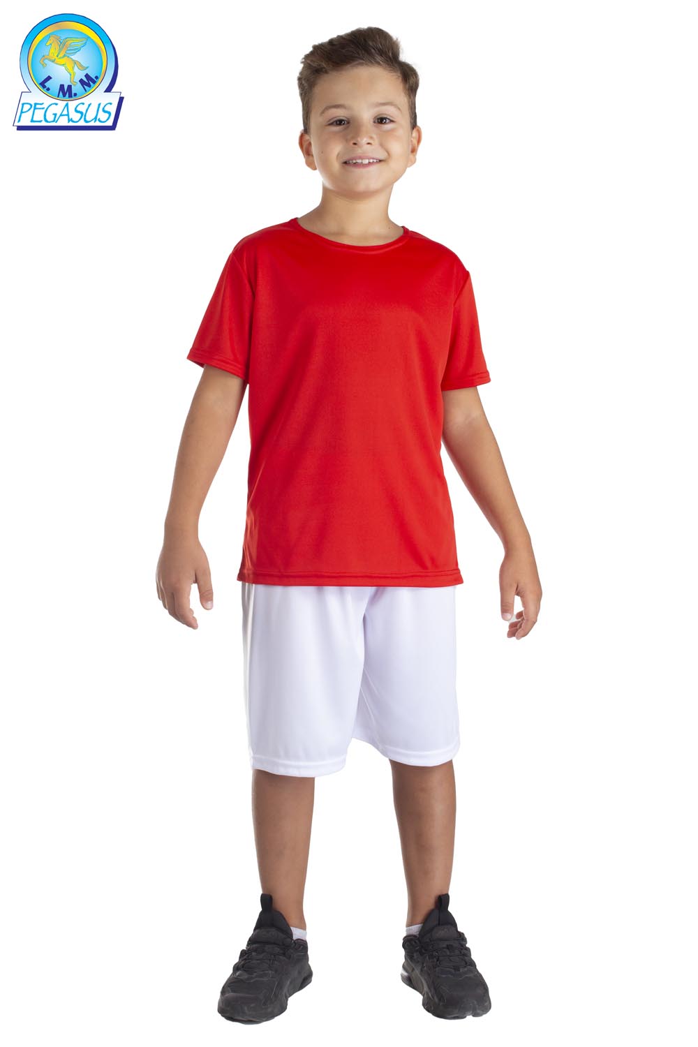 MAGLIETTA GIROCOLLO MEZZA MANICA ROSSO BAMBINO